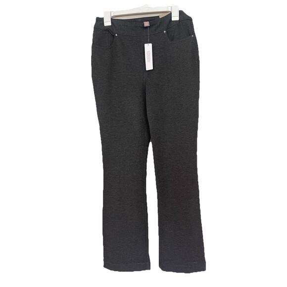 Chico’s Fabulously Slimming Ponte Bootcut Slim Pants 0.5 6 Gray Charcoal NWT - Picture 1 of 5